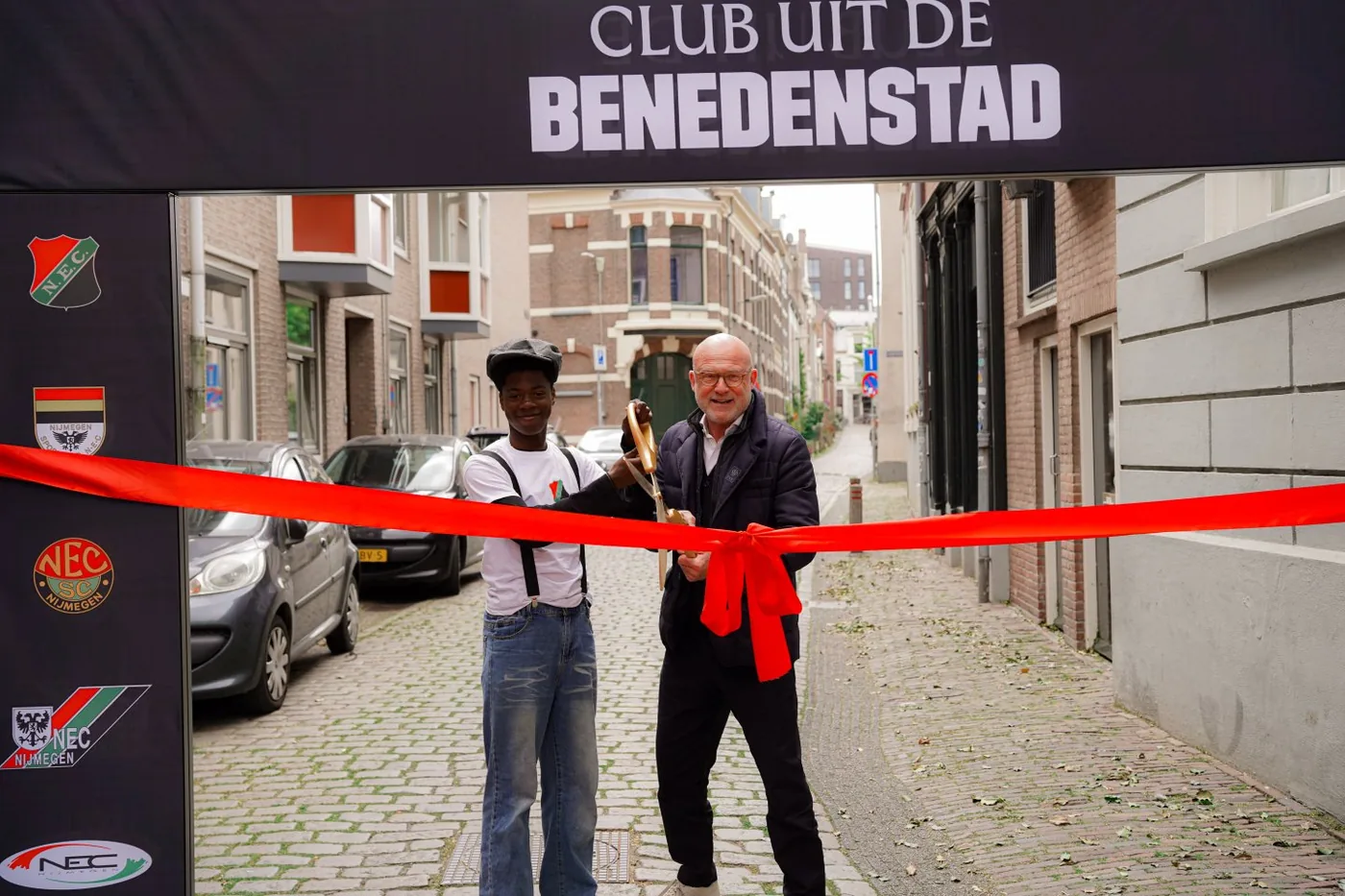 The opening of Route 1900 in the historic lower town of Nijmegen, together with N.E.C.